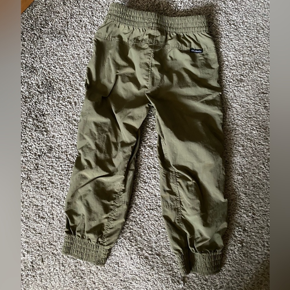 Columbia 4T toddler elastic cuff hiking pants lightweight khaki all season - Picture 5 of 8